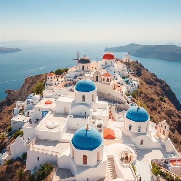 Santorini, Greece — Sunset caldera views
